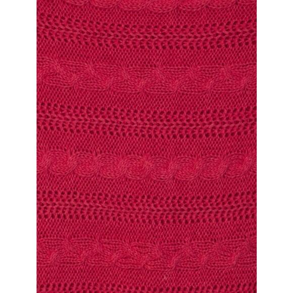 Chaps Womens S Pink Cable Knit Sweater Bright Knitwear Barbiecore Preppy Classic - Picture 7 of 10